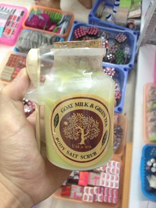 BODY SCRUB SỮA DÊ TRÀ XANH LAILA SPA