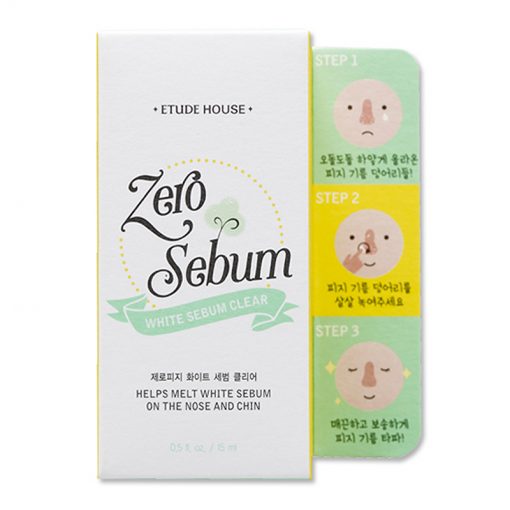 Gel làm sạch mụn đầu đen Etude house zero sebum white sebum clear