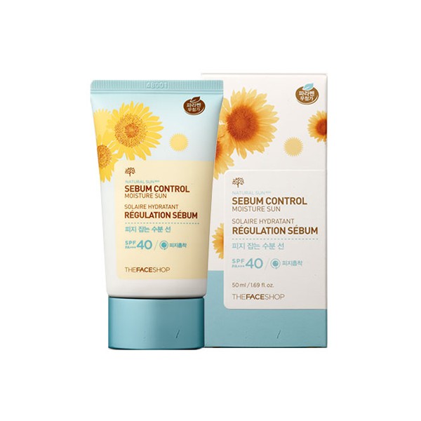 Natural Sun Eco Sebum Control Moisture Sun SPF40 the face shop - Ảnh 2