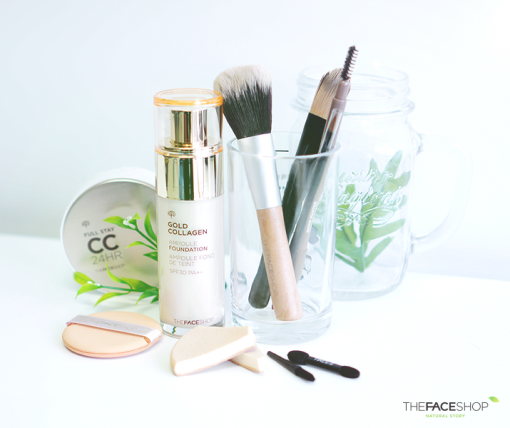 Kem nền THE FACE SHOP Gold Collagen Ampoule Foundation