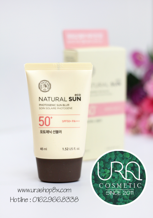 Kem chống nắng Natural Sun Eco Photogenic Sun Blur The Face Shop SPF50+/PA