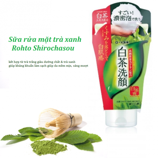Sữa rửa mặt trà xanh Rohto Shirochasou Green Tea Nhật Bản