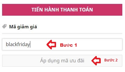 nhập mã khuyến mại