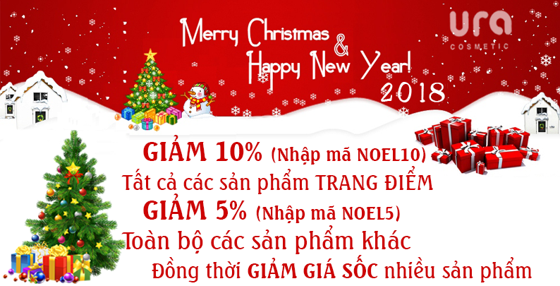 [Khuyến mại] NOEL 2017 từ 22/12-31/12: Giảm giá 10% Trang Điểm – 5% Toàn Cửa Hàng, nhiều sản phẩm giảm giá sốc