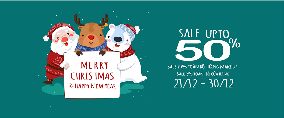 [Khuyến mại] NOEL 2017 từ 22/12-31/12: Giảm giá 10% Trang Điểm – 5% Toàn Cửa Hàng, nhiều sản phẩm giảm giá sốc