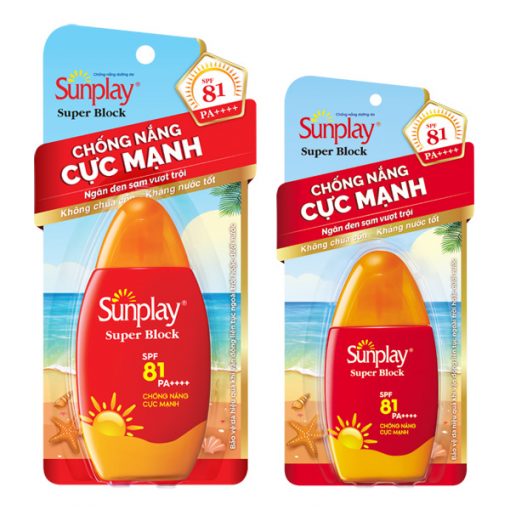 Kem Chống Nắng Super Block SPF 81 Tặng Kèm Sữa Chống Nắng Trắng Da 10ml