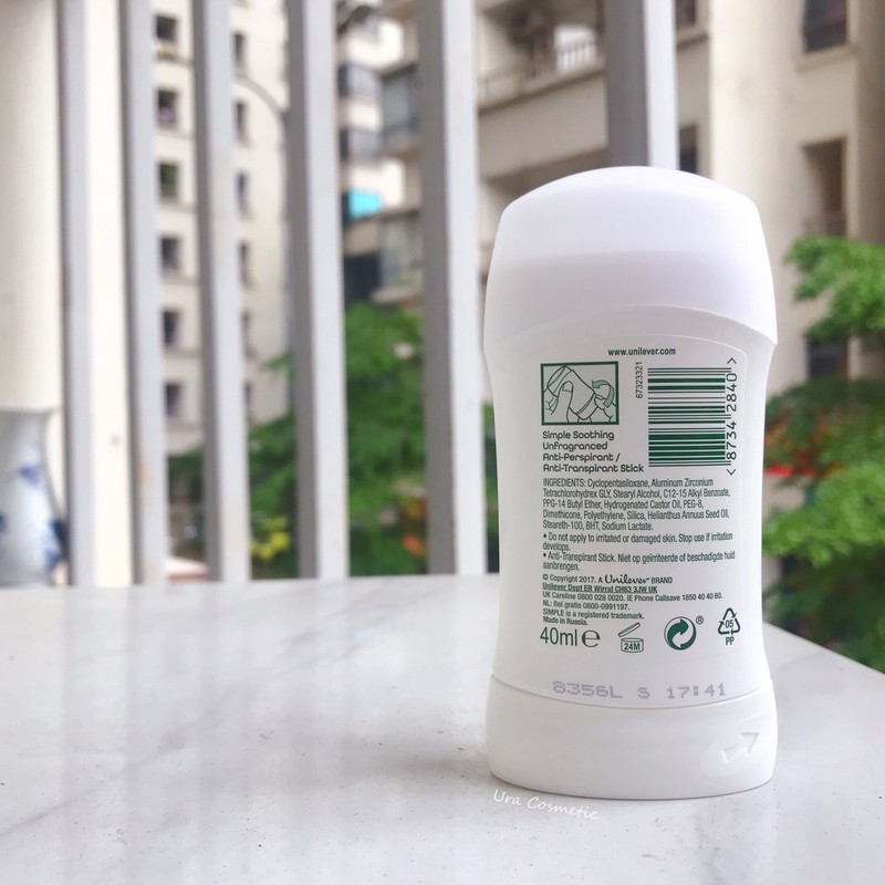 Lăn Khử Mùi Simple Soothing Anti-perspirant Protection 48h 40ml 3