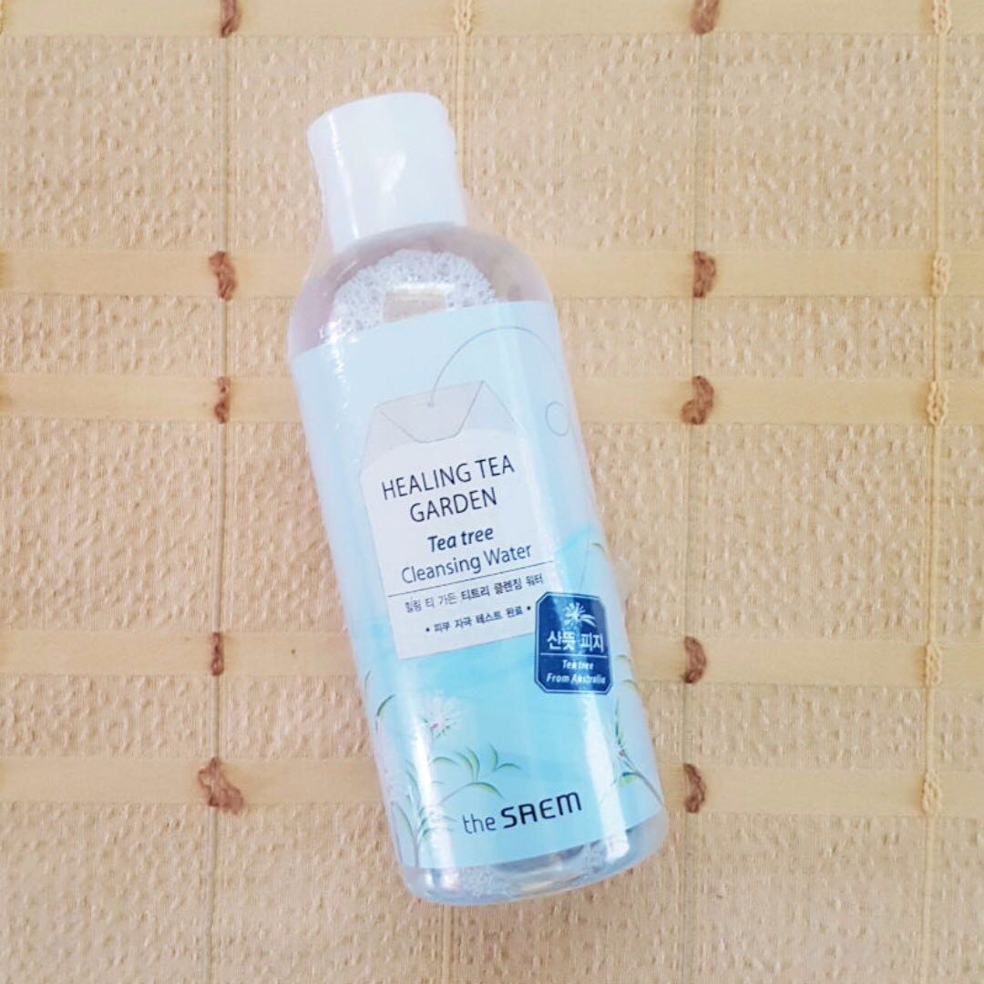 Tẩy trang cho da mụn The Saem Healing Tea Garden Tea Tree Cleansing Water 300ml - Ảnh 3